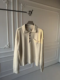 thumbnail for Club Cupid 26 Autumn/Winter 8V Old Coin Polo Special Texture Weave Texture Thick Texture