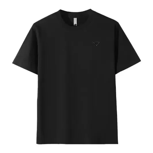 Prada Logo-Embroidered Black T-Shirt - 1