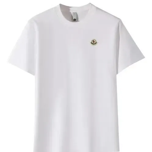 Moncler Logo Embroidered White T-Shirt - 1