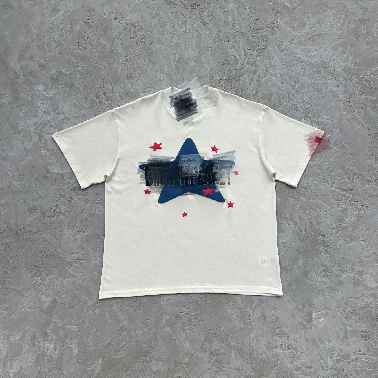BP159 Blue Five-Pointed Star Short Sleeve T-Shirt