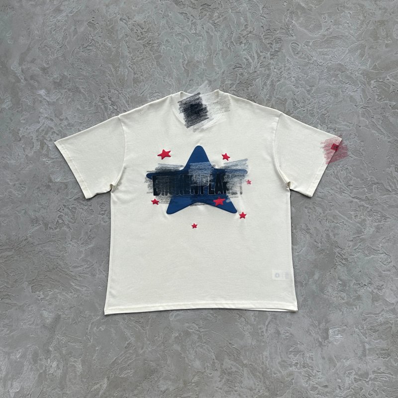 40¥ star T-shirt- vanilla white
