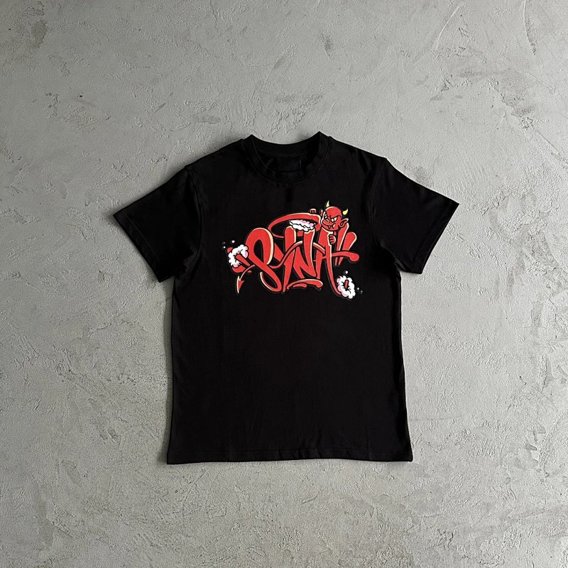39¥sy devil tee -black