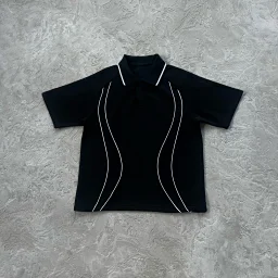 thumbnail for 恶-岛屿凸纹马球短袖