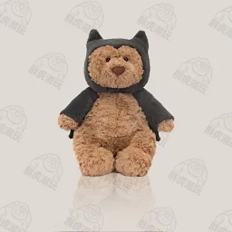 thumbnail for Fat Tiger JC Halloween Series Barcelona Bear Bat Sitting Height 26cm (clothes can be taken off) Shipped by SF