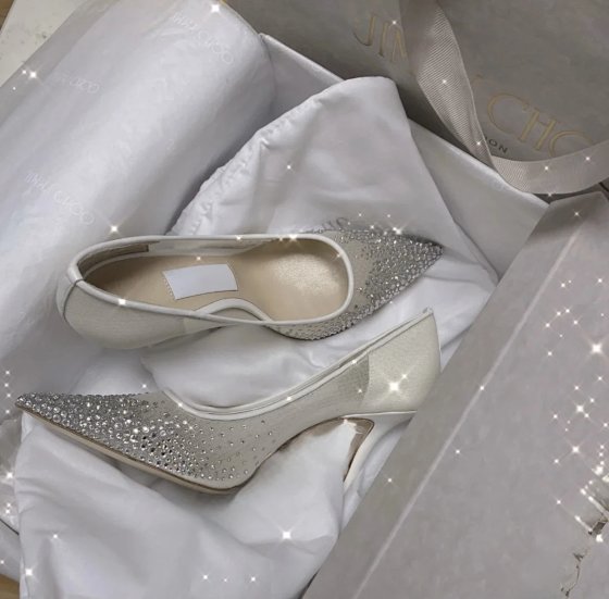 High Version Wedding Shoes 2025 Fall New Women's Flats JC Transparent Mesh Rhinestone Crystal Shoes Pointed Toe High Heels Bling Rhinestone Pointed Toe Breathable Mesh Banquet High Heels Flats In Stock
