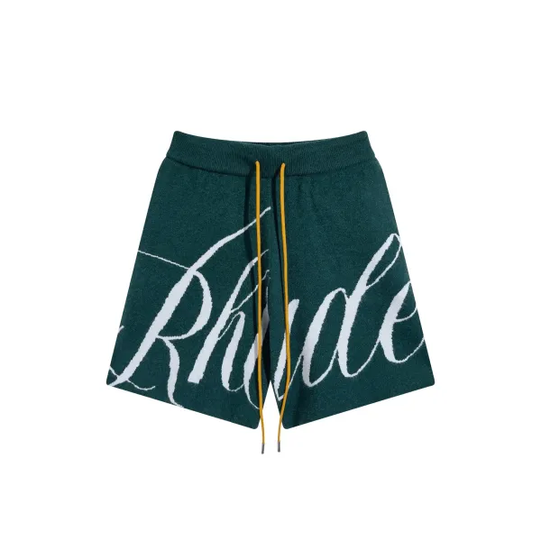 Rhude Bandana Knit Shorts Blue - 13