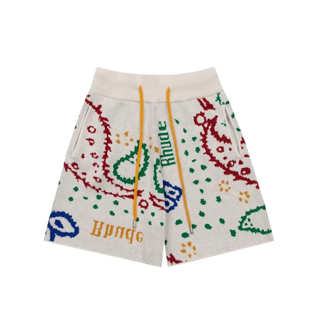 Rhude Shorts Knit drawstring logo product detail image 1