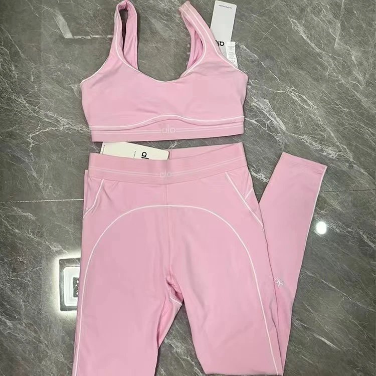 Alo Yoga Studio Collection Pink Activewear Set - 2