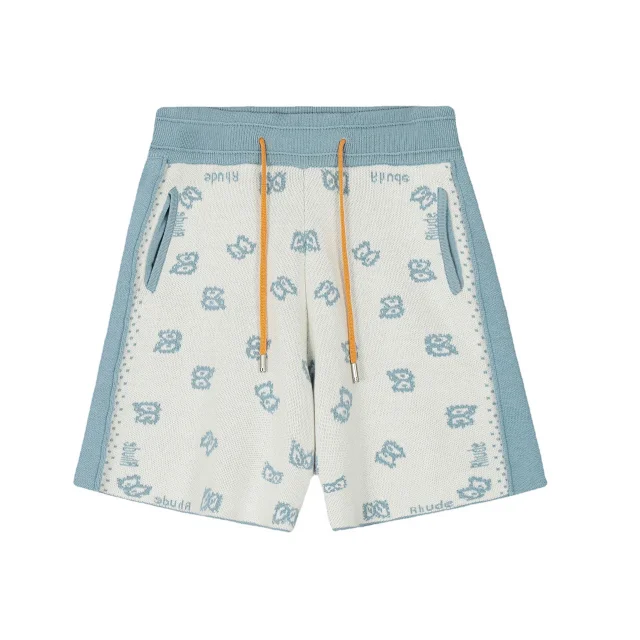 Rhude Shorts Knit drawstring logo product detail image 2