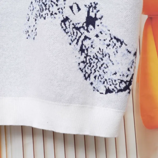 Louis Vuitton Monogram Distressed Knit T-Shirt White / Navy - 9