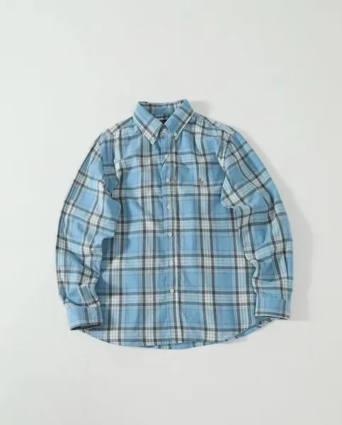 Ralph Lauren Classic Fit Check Shirt Blue White - 8