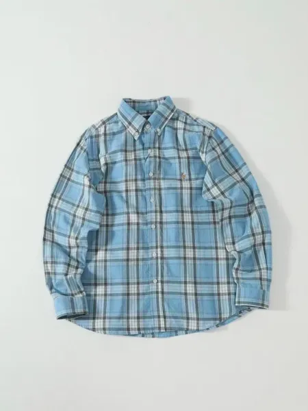 Ralph Lauren Classic Fit Check Shirt Blue White - 12