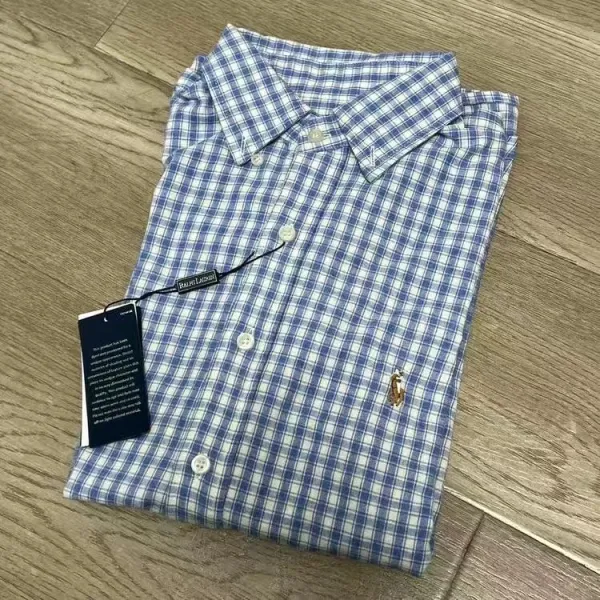 Ralph Lauren Classic Fit Check Shirt Blue White - 1