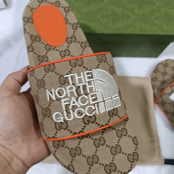 Gucci GG Marmont Slide Sandals Beige Monogram Slippers - 3