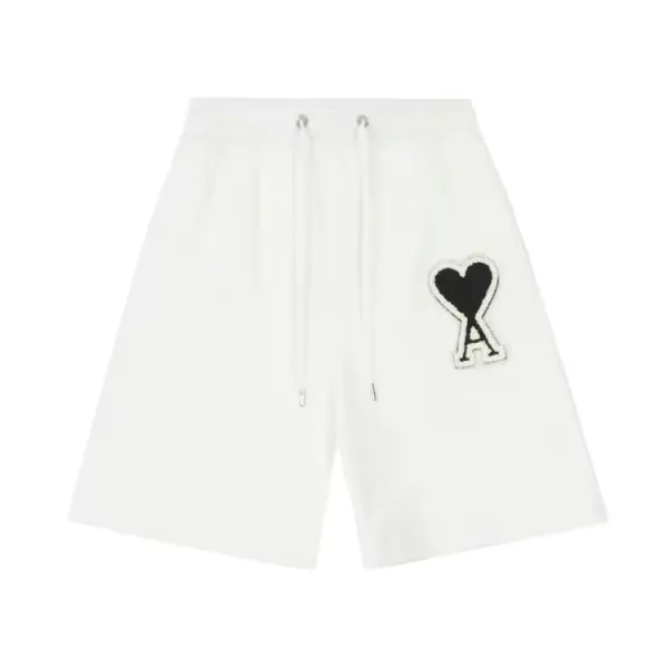 Ami Paris Heart Logo Shorts White - 17