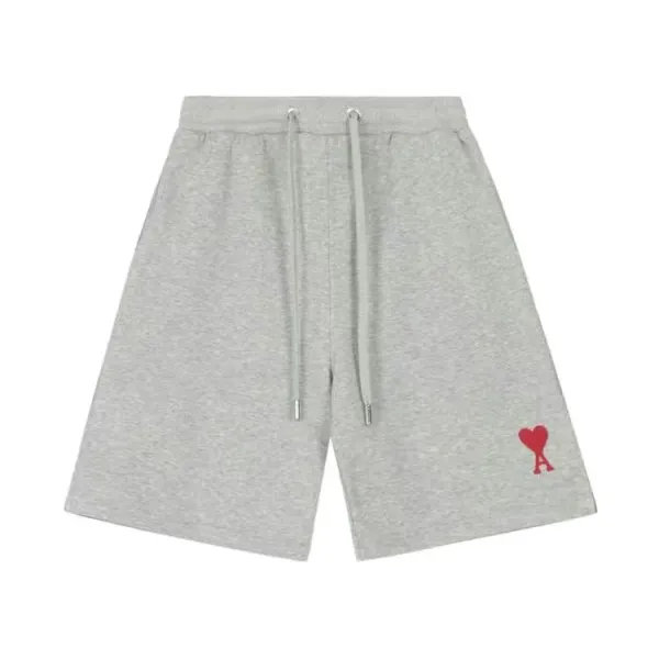 Ami Paris Heart Logo Shorts White - 3