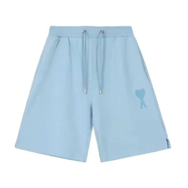 Ami Paris Heart Logo Shorts White - 11