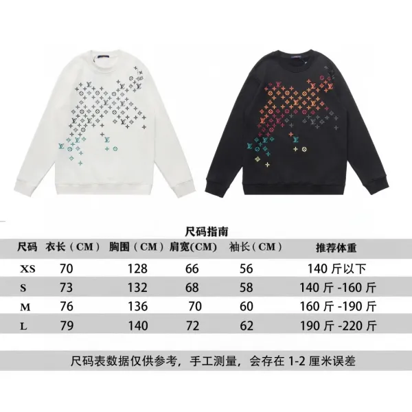 Louis Vuitton Monogram Gradient Embroidery Hoodie White and Black - 10