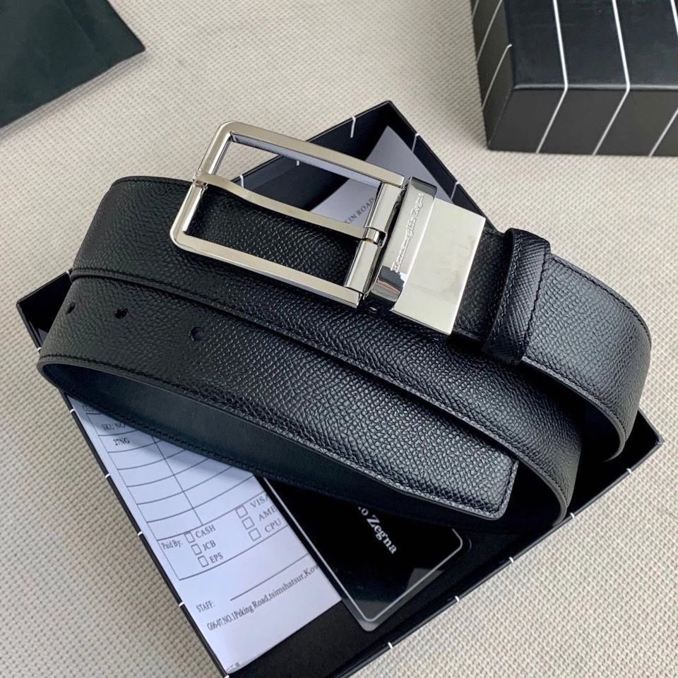 Ermenegildo Zegna Belts Reversible textured pin-buckle belt image 6