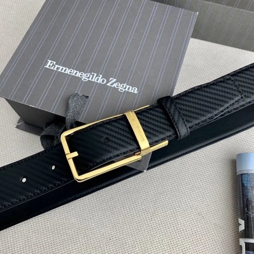Ermenegildo Zegna Belts Reversible textured pin-buckle belt image 5