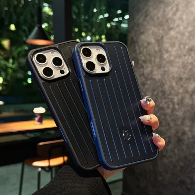 RIMOWA Phone Cases Ribbed aluminum alloy case compatible with iPhone 12–16 Pro Max product detail image 2