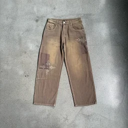 thumbnail for DS patch embroidered jeans