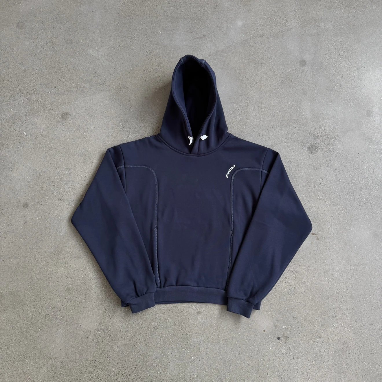 Mertra Navy Blue Slide Hoodie