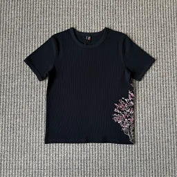 thumbnail for DS cherry blossom embroidered short sleeves