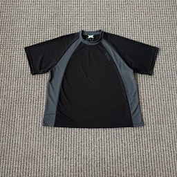 thumbnail for ME black and gray stitched short sleeves