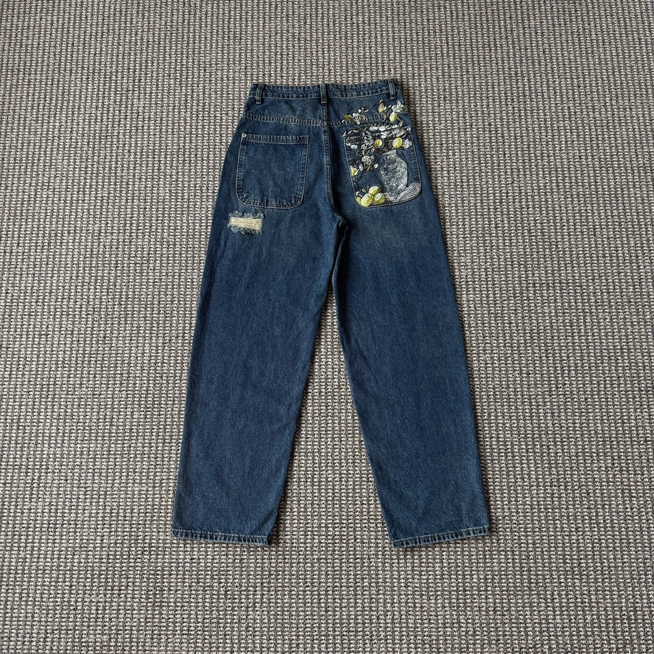 Maje Jeans Embroidered Lemon Jeans