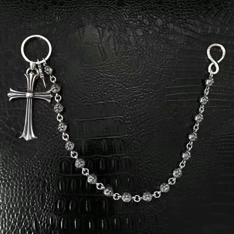 Cross Flower Ball Buckle Pants Chain photo 3