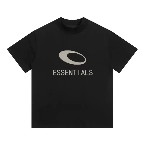 Fear of God Essentials O-Logo Black T-Shirt - 1