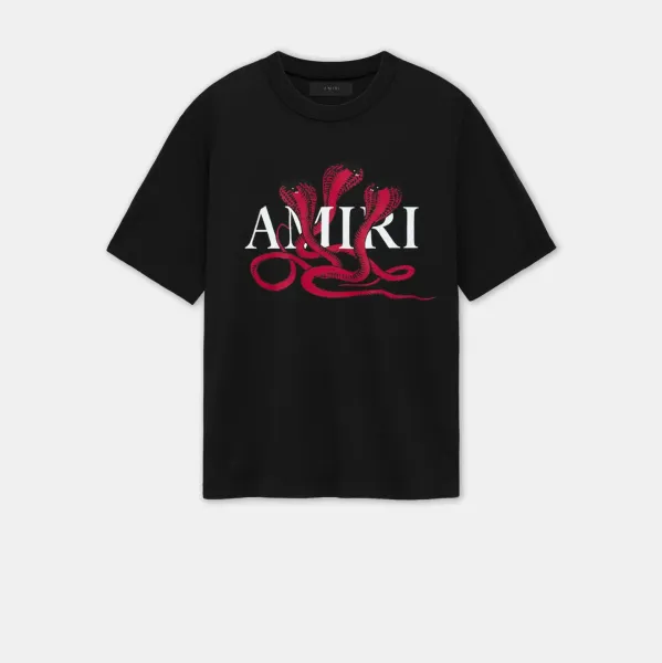 Amiri Snake Logo Black T-Shirt - 1