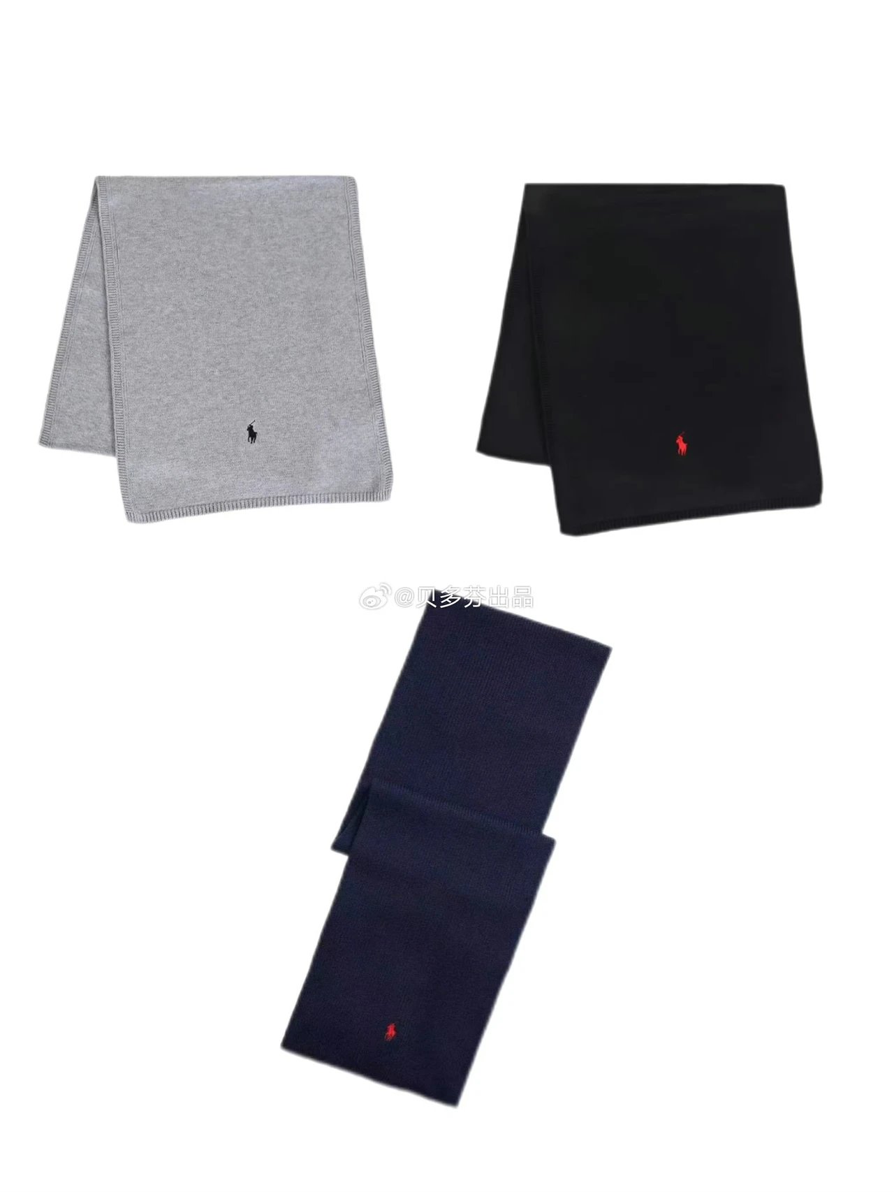 On Sale at 6 PM on Jan 1st - Pony Cotton Three-Color Knit Scarf