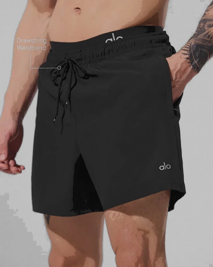 dbmade (In Stock) Alo/SS25 3M Reflective Lettering / Tech Nylon Lightweight Breathable Quick-Dry Shorts