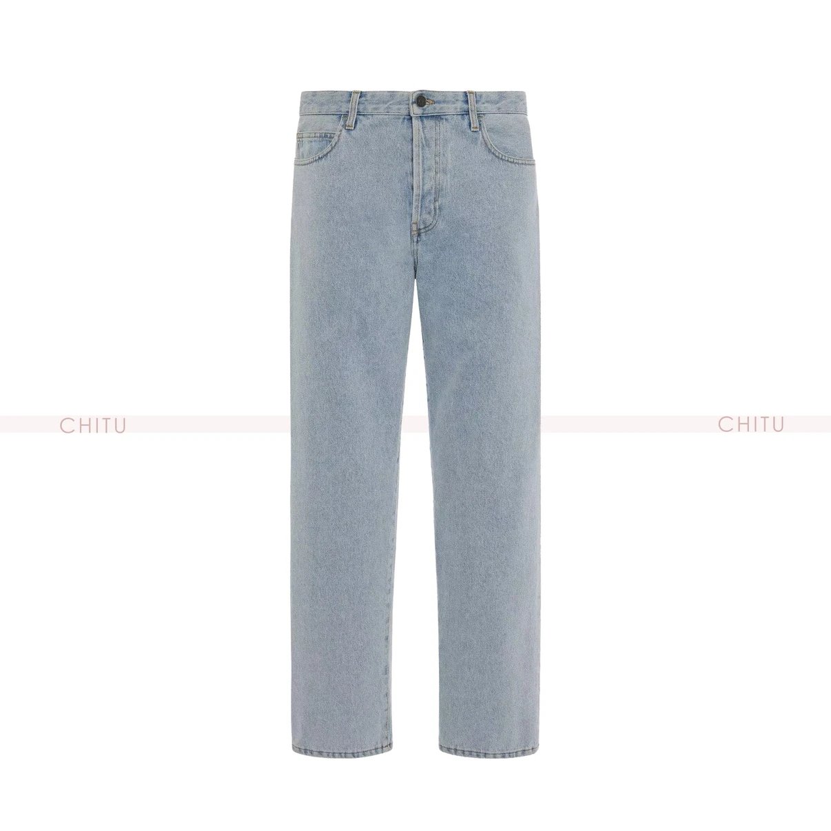 【 In stock 】 Chitu independent Morton ice blue straight leg denim 🇺🇸 American Kanglong fabric versatile good cow