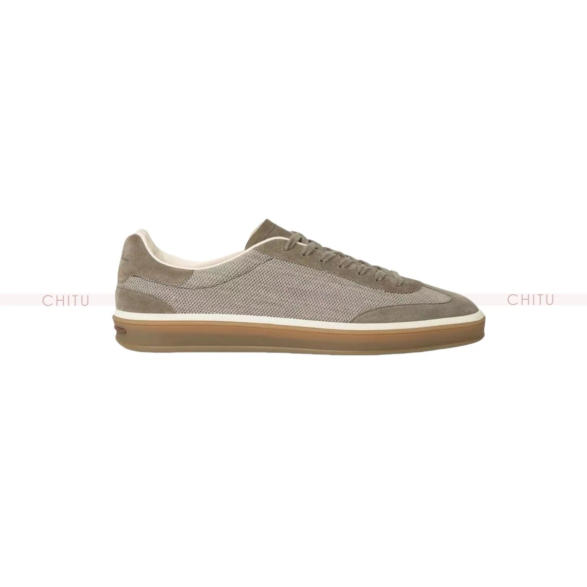 【 5-day shipping 】 CHITU's independent LP style wool splicing light gray German training