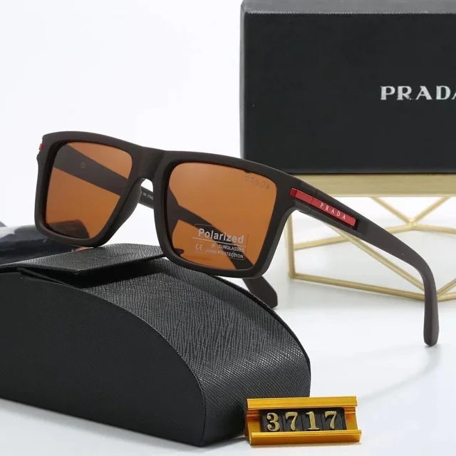 Prada Eyewear 3717 Polarized Square Sunglasses product detail image 4