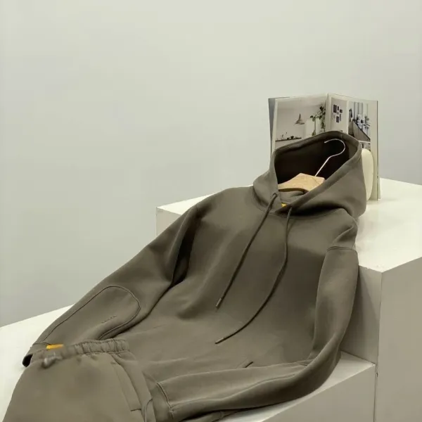 Design Oversized Hoodie and Sweatpants Set Olive Green Tracksuit - 1