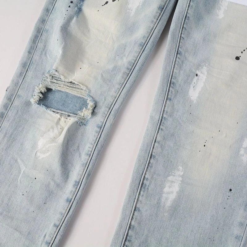 Gallery Dept. Distressed Paint-Splatter Slim Fit Jeans - 8