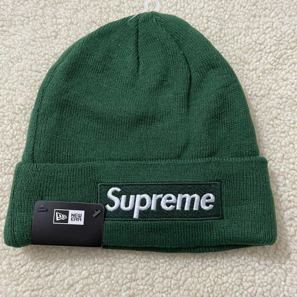 Supreme x New Era Box Logo Beanie Forest Green - 6