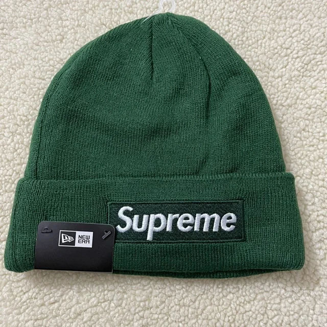 Supreme Hats Ribbed Knit Beanie with Embroidered Box Logo product detail image 5