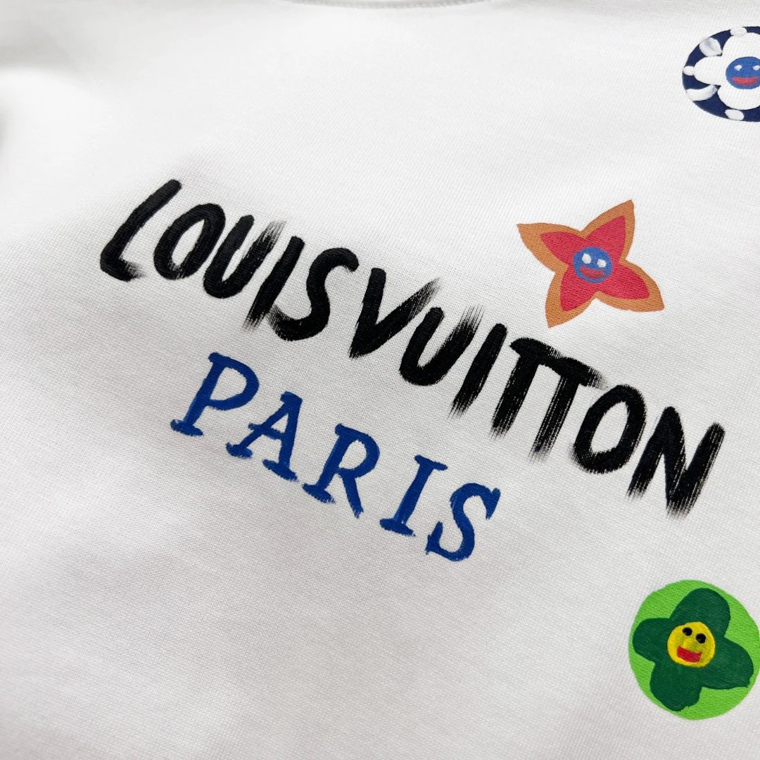 Louis Vuitton Multicolor Floral Embroidery T-Shirt White - 8