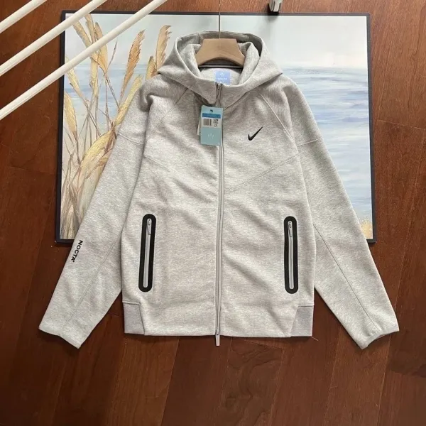 Nike Tech Fleece Windrunner Hoodie Light Gray Full-Zip Hoodie - 1
