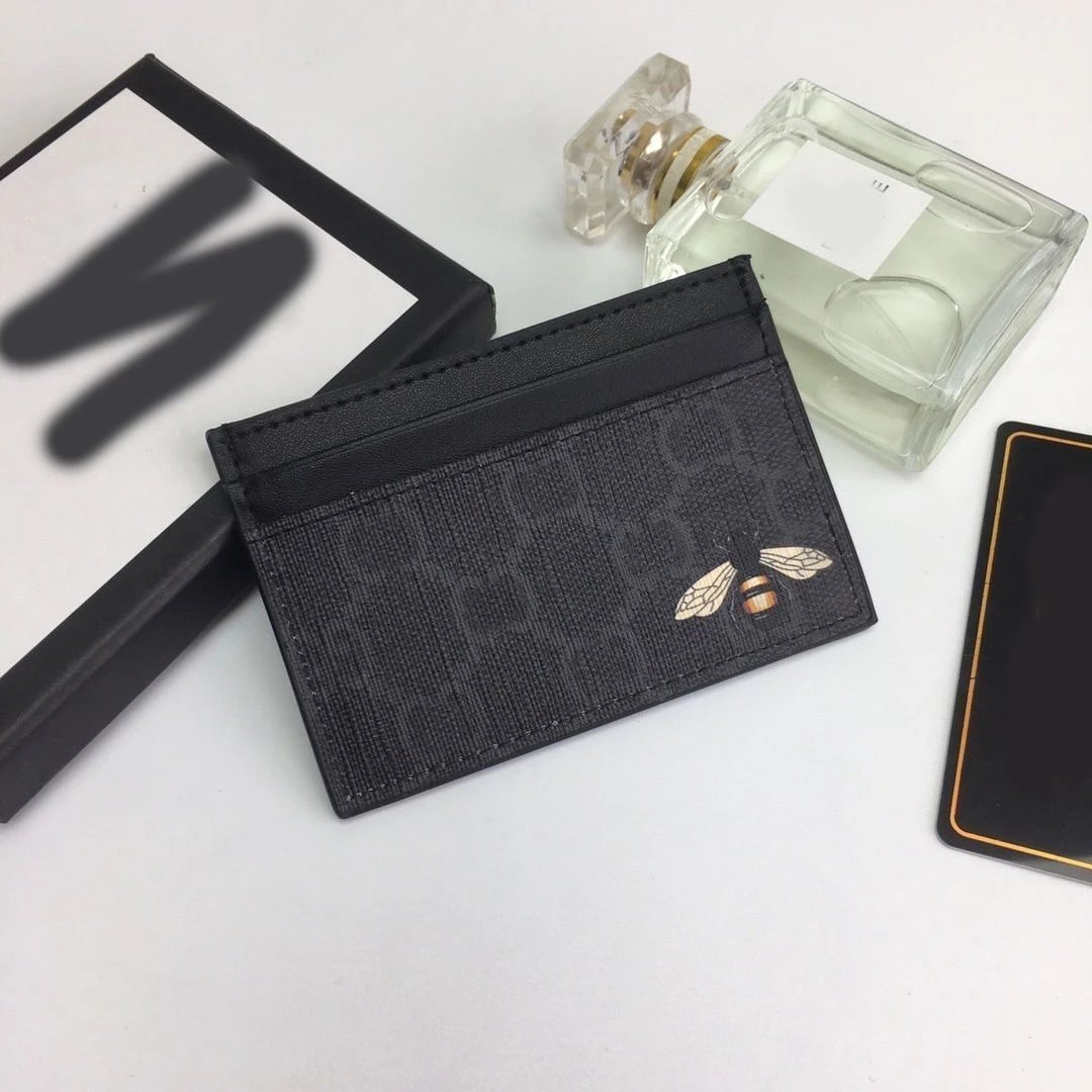 Gucci Kingsnake Print Card Holder Black Wallet - 9