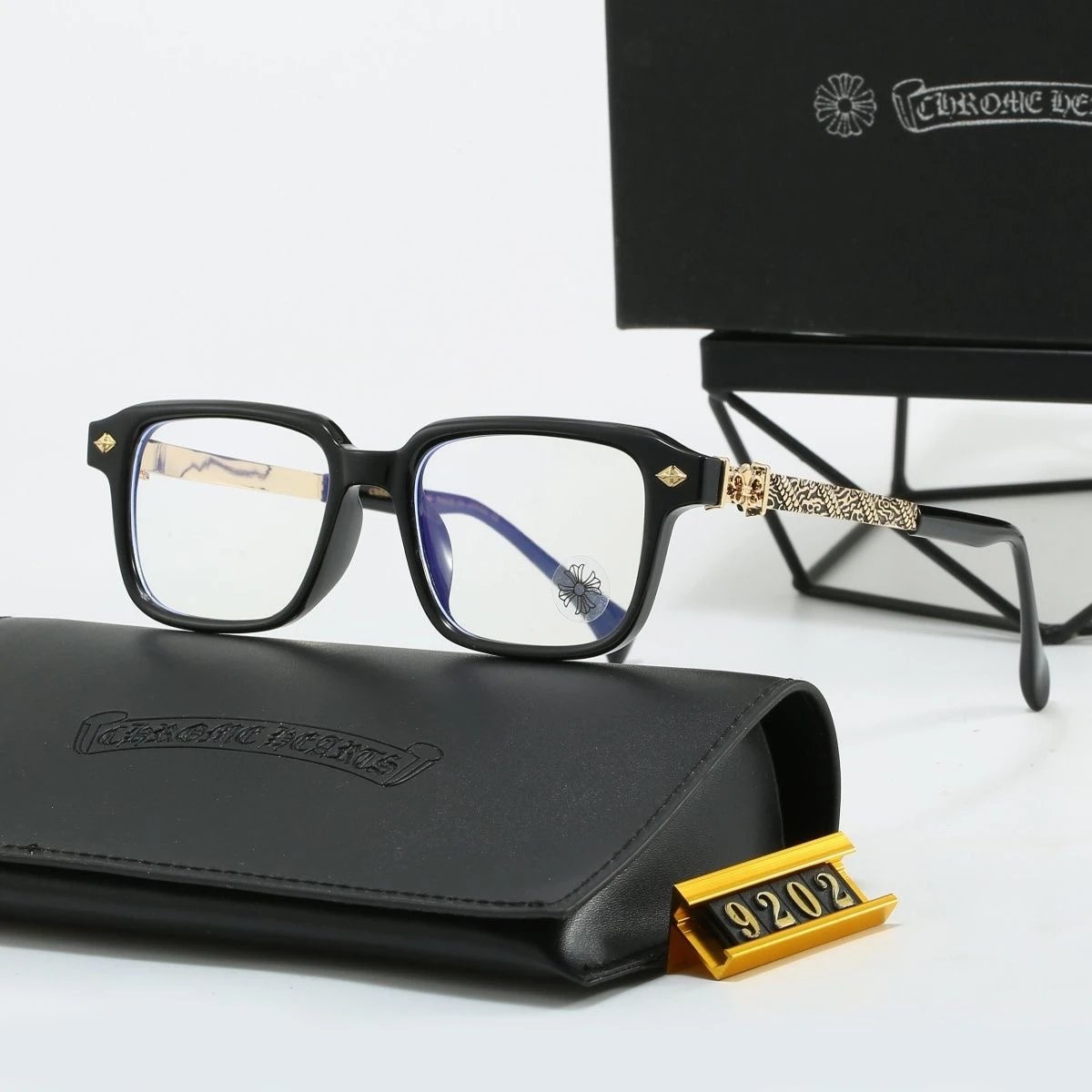 Chrome Hearts 9202 Brown Acetate Optical Glasses - 3