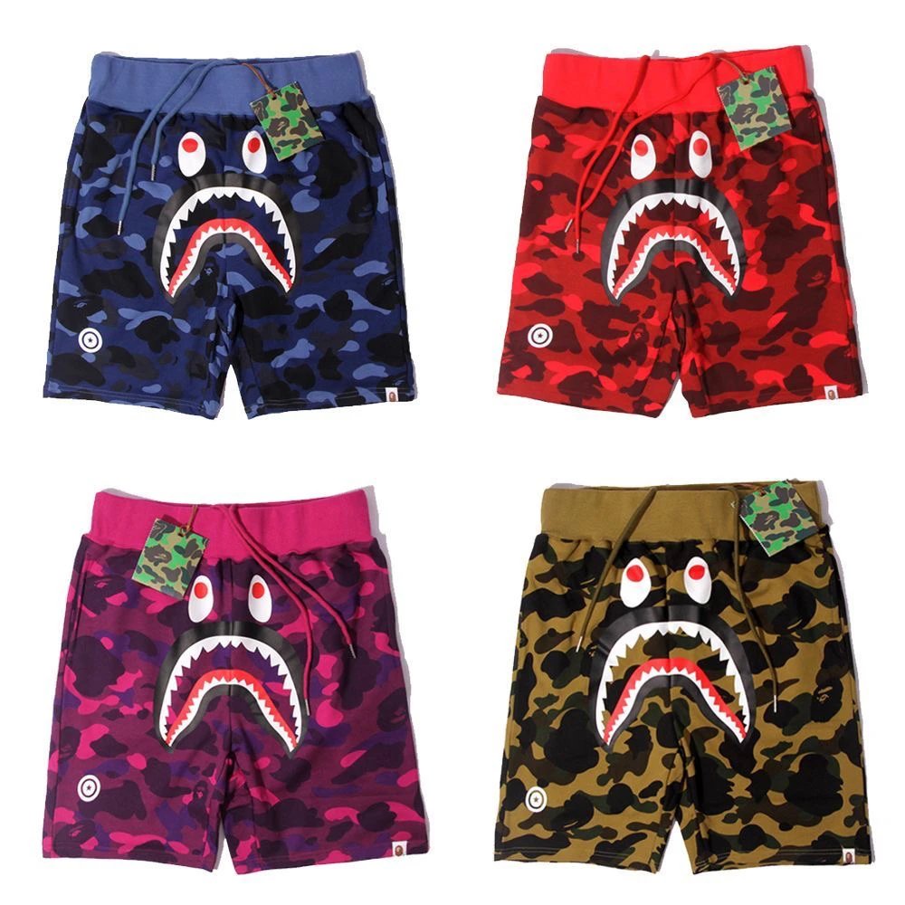 A Bathing Ape Shark Camo Blue Shorts - 4