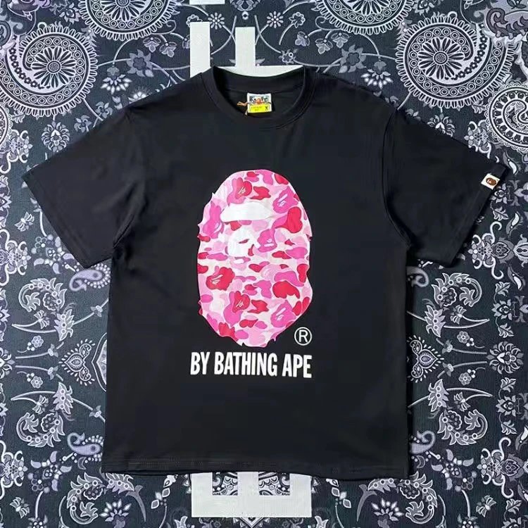 A Bathing Ape Blue Camo Bapesta Logo T-Shirt - 9