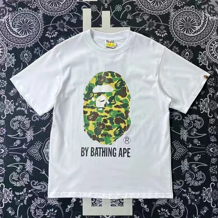 A Bathing Ape Blue Camo Bapesta Logo T-Shirt - 12