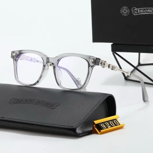 Chrome Hearts Eyewear Rectangular Blue-Light Glasses with Cross Motif Temples product detail image 1